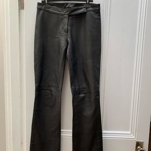 Laundry black leather pants